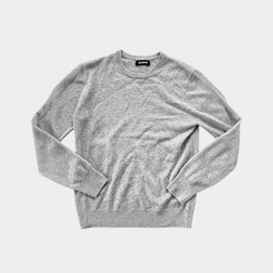 Naadam 100 % Cashmere Gray Crewneck Sweater Sz L